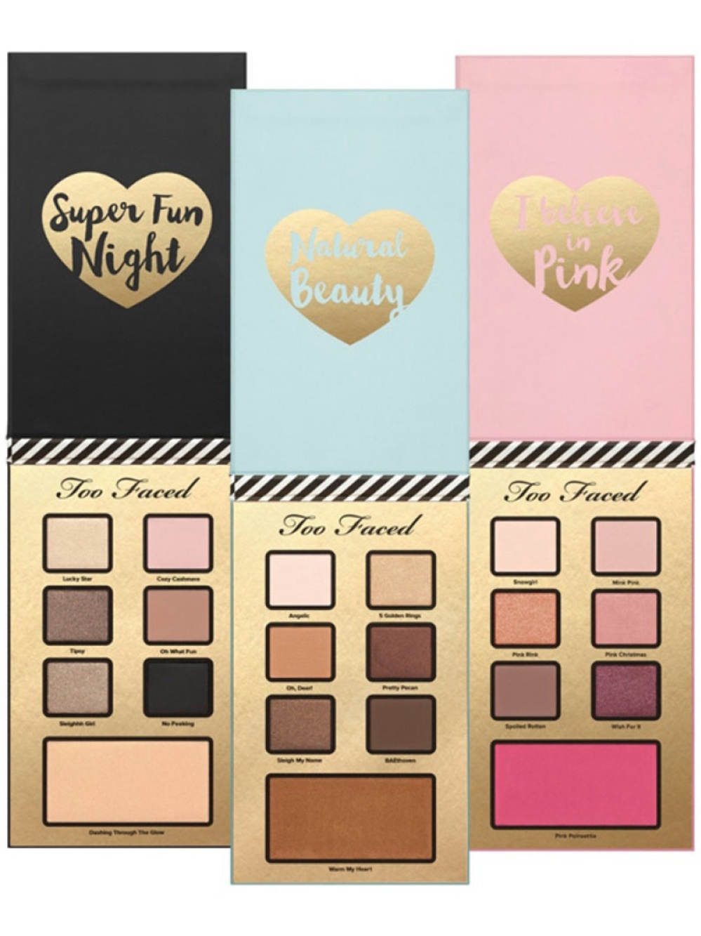 Too Faced Trio Set — Eyeshadow & Cheek Full Face Makeup Palettes
